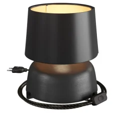 Lampe à poser, Coppa, abat-jour Athena, noir, Ø24cm, H29cm - Creative Cables