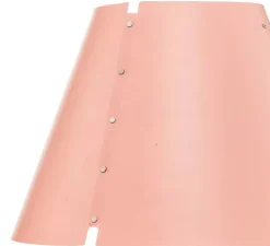 Lampe à poser, Costanzina, abat-jour rose avant-gardiste, pied aluminium, Ø26cm, H51cm - Luceplan