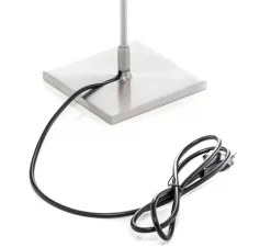 Lampe à poser, Costanzina, abat-jour rose avant-gardiste, pied aluminium, Ø26cm, H51cm - Luceplan