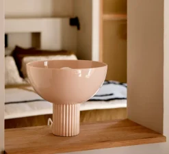 Lampe à poser, Coupo, Poudrée brillant, Ø29cm, H25cm - Oustao