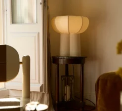 Lampe à poser, Couqueto, blanc moucheté, Ø45cm, H44,5cm - Margaux Keller Collections