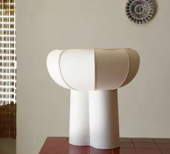 Lampe à poser, Couqueto, blanc moucheté, Ø45cm, H44,5cm - Margaux Keller Collections