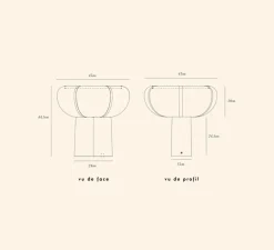 Lampe à poser, Couqueto, vert romarin, Ø45cm, H44,5cm - Margaux Keller Collections