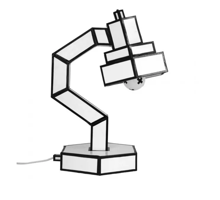 Lampe à poser, Cut 'N Paste Lampe à poser, noir et blanc, L30cm, H58cm - Seletti