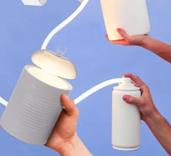 Lampe à poser, Daily Glow Spray, bombe de peinture, blanc, LED, 3000K, 1350lm, Ø9cm, H21cm - Seletti