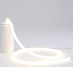 Lampe à poser, Daily Glow Spray, bombe de peinture, blanc, LED, 3000K, 1350lm, Ø9cm, H21cm - Seletti