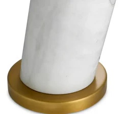 Lampe à poser, Daniel, marbre blanc, laiton antique, L50cm, H74cm - Eichholtz