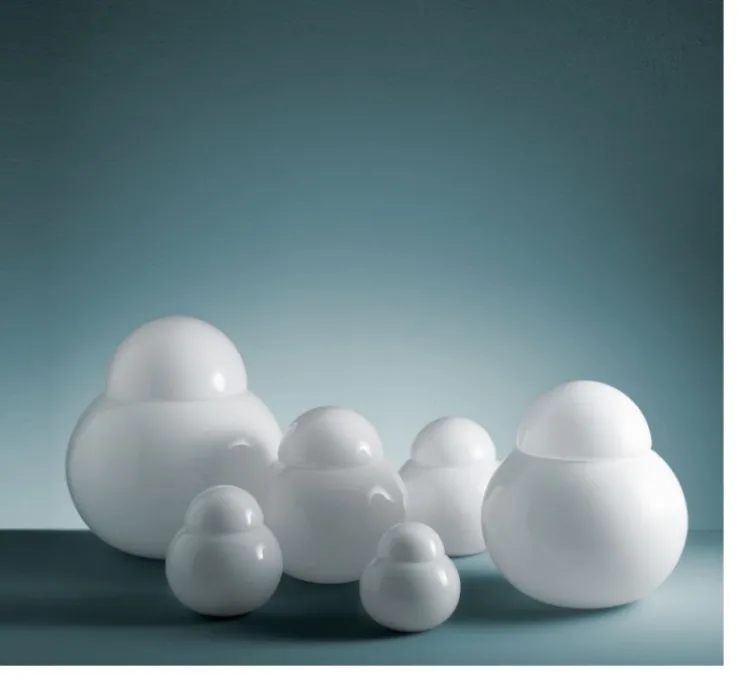 Lampe à poser, Daruma Piccola, blanc, Ø16cm, H17cm - Fontana Arte