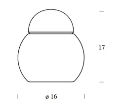 Lampe à poser, Daruma Piccola, blanc, Ø16cm, H17cm - Fontana Arte