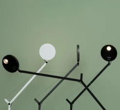 Lampe à poser, Demetra, corps noir et base noire, LED, 3000K, 385lm, L20cm, H57-84cm - Artemide