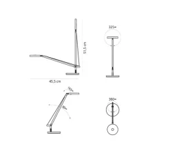 Lampe à poser, Demetra Micro Table, noir, H51,5cm, L45,5cm, LED - Artemide