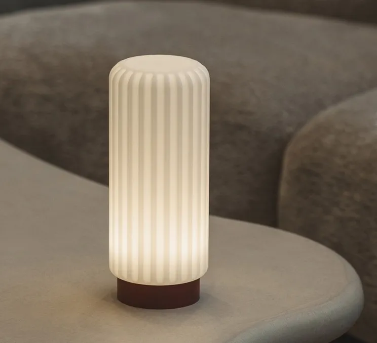 Lampe à poser, Dentelles H29, terra, IP65, LED, 3000K, 100lm, Ø12cm, H29cm - Atelier Pierre