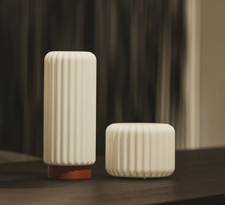 Lampe à poser, Dentelles H29, terra, IP65, LED, 3000K, 100lm, Ø12cm, H29cm - Atelier Pierre