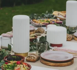 Lampe à poser, Dentelles H15, terra, IP65, Ø16cm, H15cm - Atelier Pierre