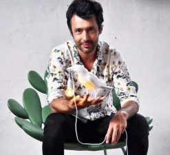 Lampe à poser d'extérieur, Corbeau, Bird Lamp Waiting Outdoor, blanc, L29,5cm, H12cm - Seletti