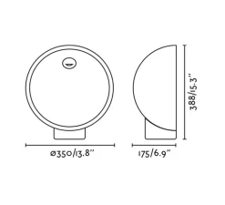 Lampe à poser, d'extérieur, Gaia, beige, IP55, LED, 2700K, 214 lm, L35cm, H35cm - Faro