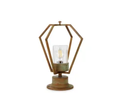 Lampe à poser, d'extérieur, Gemstone 3464, Laiton vieilli, IP44, L28cm, H38,5cm - Moretti Luce