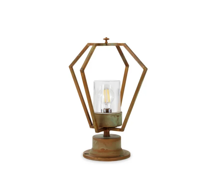 Lampe à poser, d'extérieur, Gemstone 3464, Laiton vieilli, IP44, L28cm, H38,5cm - Moretti Luce