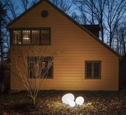 Lampe à poser, d'extérieur, Gregg Outdoor large, blanc, IP65, L47cm, H40cm - Foscarini