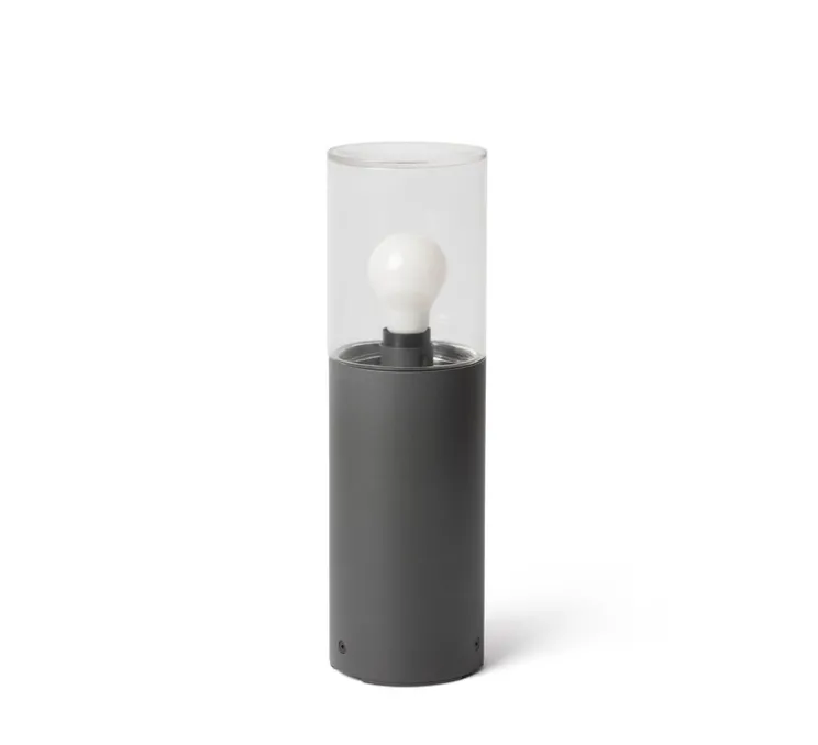 Lampe à poser, d'extérieur, Kila 400, gris foncé, IP65, Ø12cm, H40cm - Faro