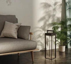 Lampe à poser, d'extérieur, Kuro 250, noir texturé, IP44, LED, dim, 2700K, 145 lm, L14,5cm, H55cm - Astro