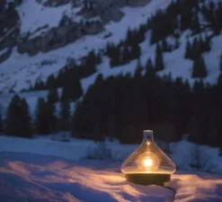 Lampe à poser, d'extérieur, La Hutte N°1, vert fougère, IP65, Ø34,4cm, H56cm - Roger Pradier