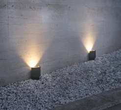 Lampe à poser, d'extérieur, NOBORU, gris foncé, IP65, LED, 3000K, 690lm, Ø15,3cm, H17cm - Faro