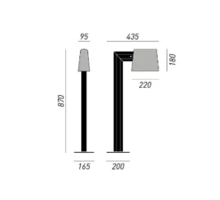 Lampe à poser, d'extérieur, Saint Tropez, marron, L16,5cm, H87cm - Il Fanale
