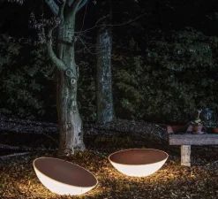 Lampe à poser, d'extérieur, Solar, marron, IP65, Ø80cm, H26cm - Foscarini