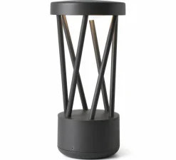 Lampe à poser, d'extérieur, TWIST, gris foncé, IP65, LED, 3000K, 500lm, Ø14,5cm, H30cm - Faro
