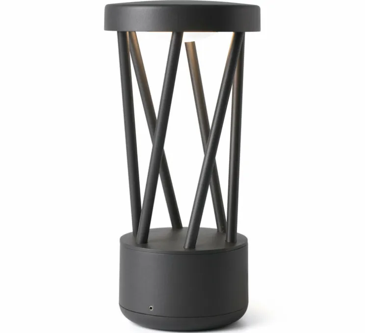 Lampe à poser, d'extérieur, TWIST, gris foncé, IP65, LED, 3000K, 500lm, Ø14,5cm, H30cm - Faro