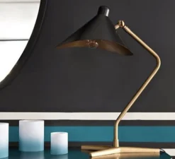 Lampe à poser, Dino, noir, L25cm, H57cm - Gong