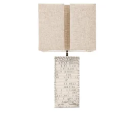 Lampe à poser, Division, céramique raku, blanc craquelé, L45cm, H35cm - Eichholtz