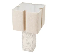 Lampe à poser, Division, céramique raku, blanc craquelé, L45cm, H35cm - Eichholtz