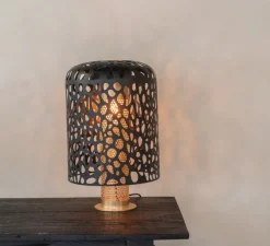 Lampe à poser, Dusia, noir, Ø33cm, H60cm - Gong