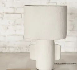 Lampe à poser, Earth, abat-jour rond, blanc, Ø35cm, H46cm - Serax