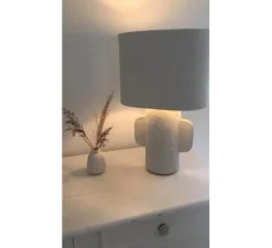 Lampe à poser, Earth, abat-jour rond, blanc, Ø35cm, H46cm - Serax