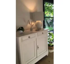 Lampe à poser, Earth, abat-jour rond, blanc, Ø35cm, H46cm - Serax