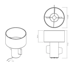 Lampe à poser, Earth, abat-jour rond, blanc, Ø35cm, H46cm - Serax