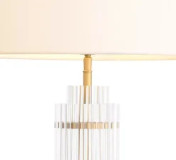 Lampe à poser, East, Laiton antique, verre transparent, L45cm, H78cm - Eichholtz