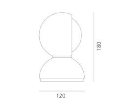 Lampe à poser, Eclisse, jaune, Ø12cm, H18cm - Artemide
