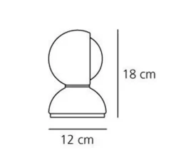 Lampe à poser, Eclisse, orange, Ø12cm, H18cm - Artemide