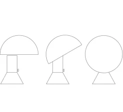 Lampe à poser, ELMETTO, noir, H28cm - Martinelli-luce