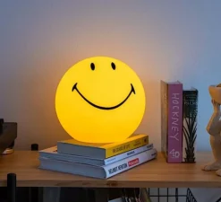Lampe à poser enfant, Star Light Smiley, jaune, L25cm, H25cm - Mr Maria