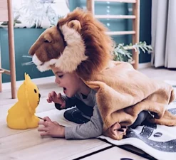 Lampe à poser enfant, Veilleuse, First Light - Lion, jaune, LED, 2700K, 100lm, L19cm, H25cm - Mr Maria