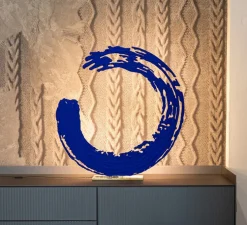 Lampe à poser, Ensō, Bleu Catellani, LED, dim, 2700K, 1749 lm, L25cm, H66cm - Catellani & Smith