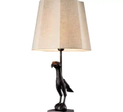 Lampe à poser, Falcon, bronze, abat-jour lin, L35cm, H75,5cm - Eichholtz
