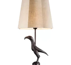 Lampe à poser, Falcon, bronze, abat-jour lin, L35cm, H75,5cm - Eichholtz