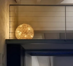 Lampe à poser, Fil de Fer 100, or, LED, 2700K, Ø100cm - Catellani & Smith