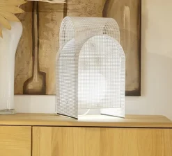 Lampe à poser, Fold In, blanc, L16cm, H31cm - Alma light